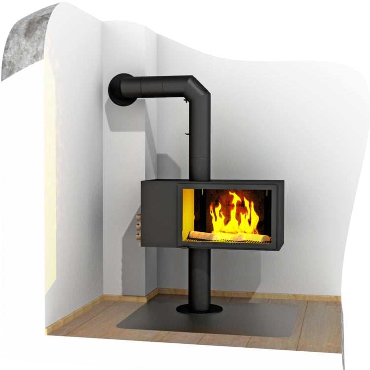 Winkelrohr / Ofenrohr / Rauchrohr FERRO Durchmesser 150mm