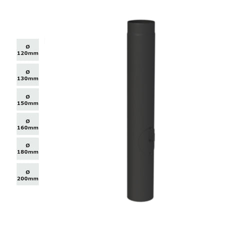 Jeremias Längenelement 1000mm+Drosselklappe schwarz