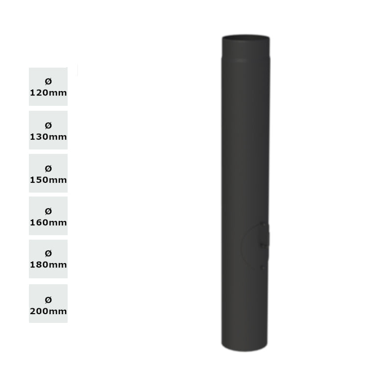 Jeremias Längenelement 1000mm+Drosselklappe schwarz