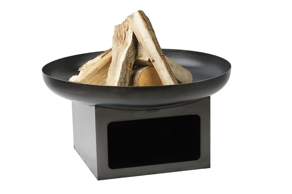 Gardener Feuerschale mit Holzlager Feuerschale TF-FS 111-2 | Klimaworld.com
