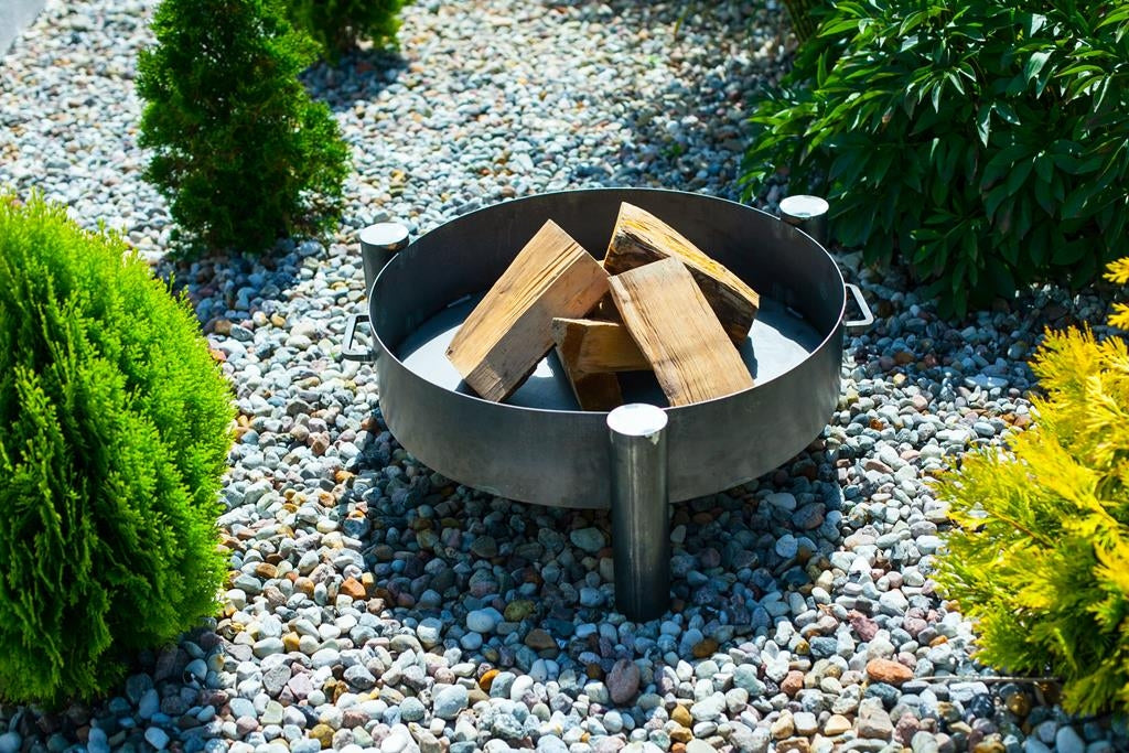 Gardener runde, stabile Feuerschale mit Griffen | Ø80cm x H 30cm | Klimaworld.com Ambientebild