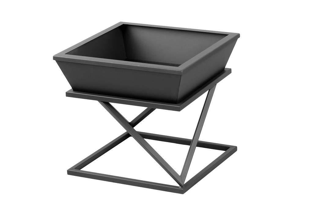 Gardener viereckige, abnehmbare Feuerschale | 50x50cm x H 48cm | TF-FS 126-2 | Klimaworld.com
