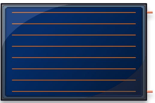 Flachkollektor FINO horizontal STI-Solar ca. 1,0 m² 