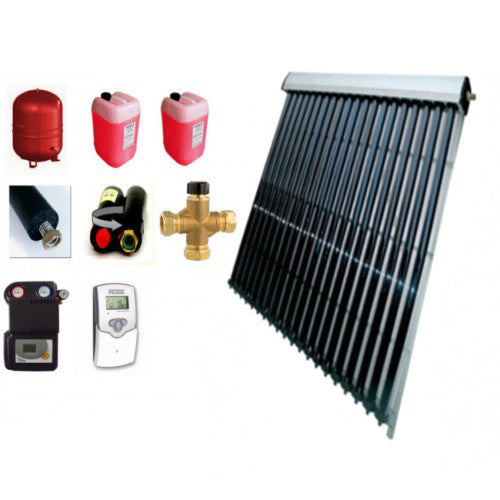 Solardual- Solarpaket Standard (9,84 m²) mit Vakuumröhrenkollektoren 