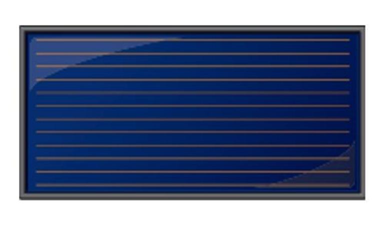 Flachkollektor FKF-200 horizontal mit 2,10 m² Bruttofläche