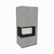 Kratki Kaminbausatz | FLOKI BOX | 8 kW | Glas links | Cemento Grigio