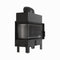 Kratki Luftkamin | FLOKI L | 12 kW | links | schwarzer Brennraum
