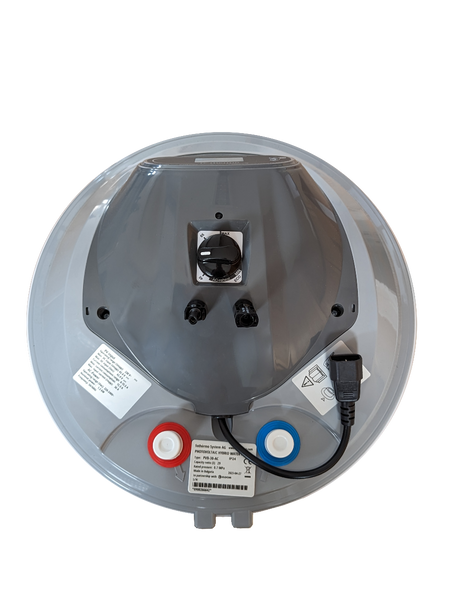 fothermo graue Anschluesse des photovoltaischer Hybridboilers PVB-80-AC | klimaworld.com