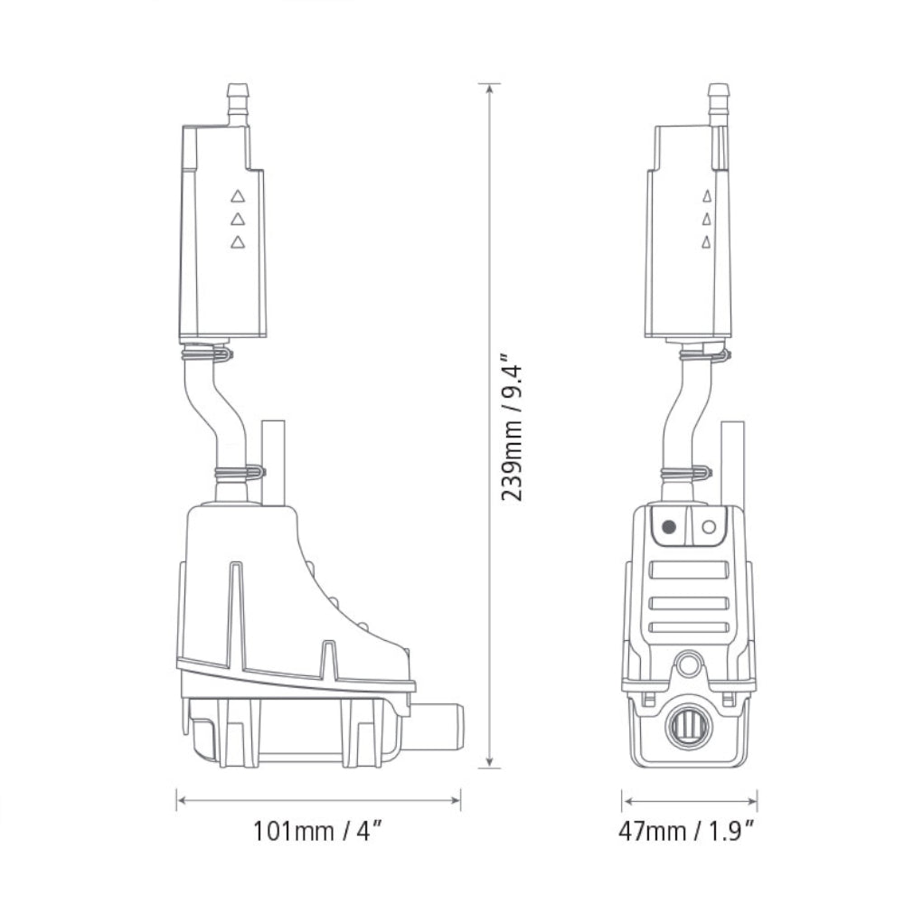 ASPEN | Kondensatpumpe SILENT+ MINI LIME Slimline | Kanal signalweiß