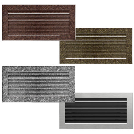 Kamin Lüftungsgitter Luftgitter Lamellengitter 17x37 cm