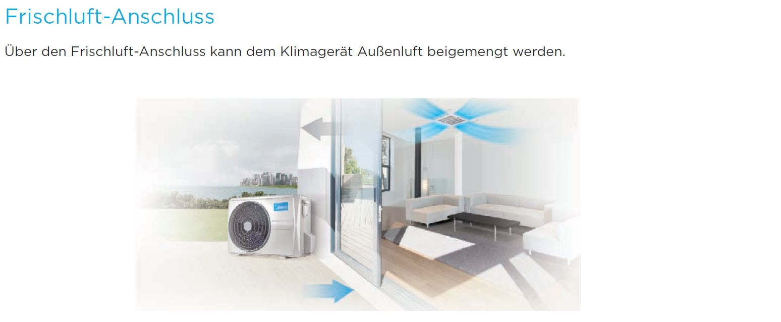 Deckenkassette MCD-48FNXD0 Inverter Midea 13,6kW | 48000 BTU