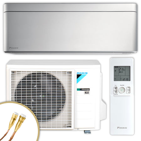 DAIKIN Split Klimaanlage Set | Stylish C-Serie | FTXA20C+RXA20A8 | silber | 2,0 kW | Klimaworld.com