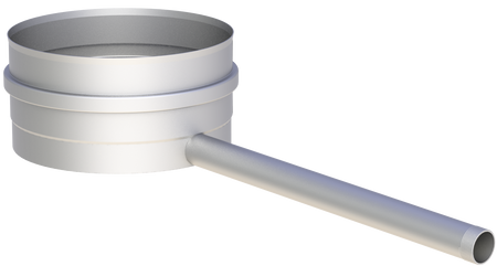 Kondensatschale mit Ablauf 250 mm und 1/2'' Nippel Ø 115 mm