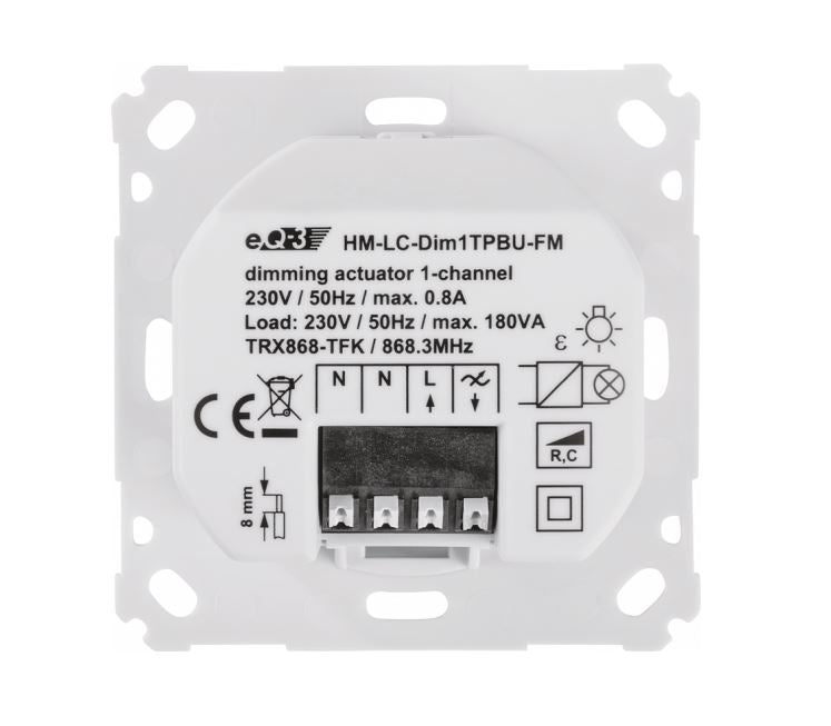 Homematic Funk-Dimmaktor 1-fach | Unterputz | HM-LC-Dim1TPBU-FM
