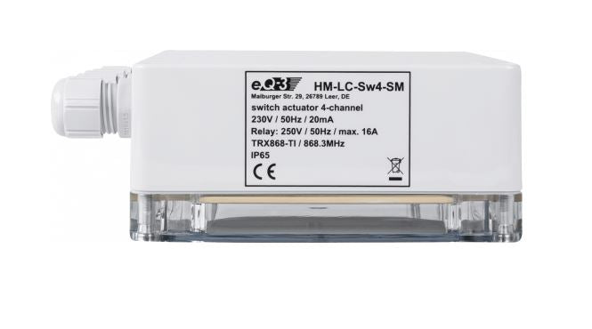 Homematic Funk Schaltaktor 4-fach - Aufputz | eQ-3 | HM-LC-Sw4-SM-2