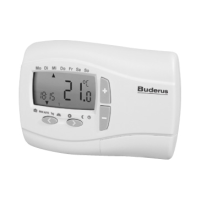 BUDERUS | Logafloor Funk-Uhrenraumthermostat FRTU | LCD-Anzeige ➔ www.klimaworld.com