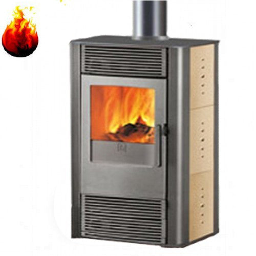 Kaminofen Funky 7,2 kW Edilkamin Luftheizer taubengrau