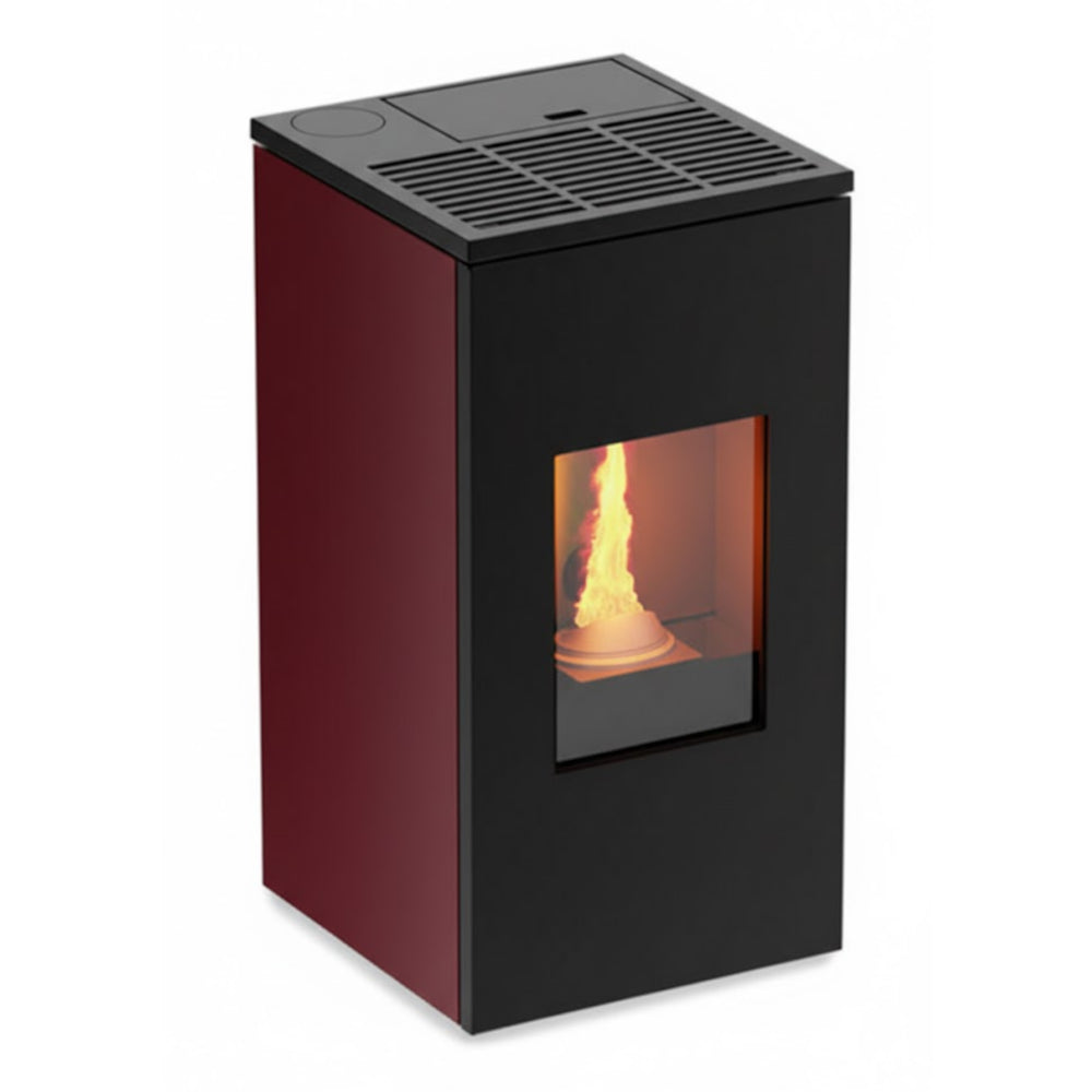 KALOR Pelletkamin | Futura Mod 11C | kanalisierbar | 11 kW | Bordeaux