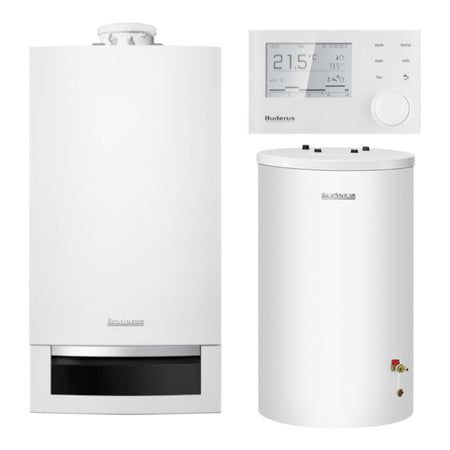 BUDERUS | Gas-Brennwertkessel-Set | Logaplus W22 | GB172-20 | 20 kW
