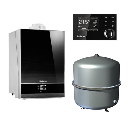 BUDERUS | Gas-Brennwertkessel-Set | Logaplus W50S | GB192i-25S | 25 kW