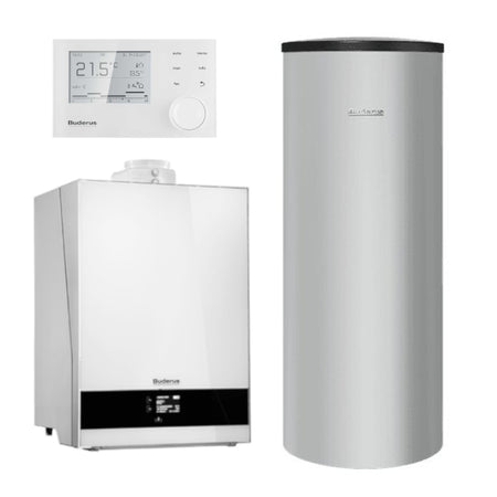 BUDERUS | Gas-Brennwertkessel-Set | Logaplus W50 | GB192i-35W | 35 kW