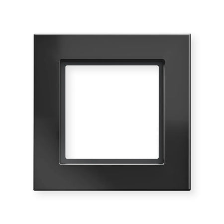 Homematic IP schwarzer, moderner einfach Glasrahmen in der Frontansicht | klimaworld.com