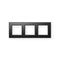 Homematic IP Glasrahmen – 3-fach, Schwarz| HmIP-GF3-A