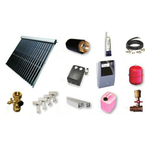 Solarpaket TWL EtaSunPro HLK20-6 Vakuumröhrenkollektorset 18,18m²