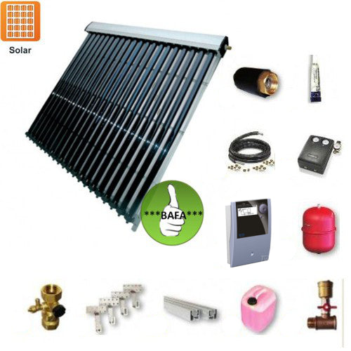 Solarpaket TWL EtaSunPro HLK20-7 Vakuumröhrenkollektorset 21,21m²