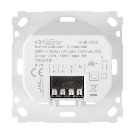 Homematic IP Schaltaktor für Markenschalter - 2-fach | eQ-3 | HmIP-BS2