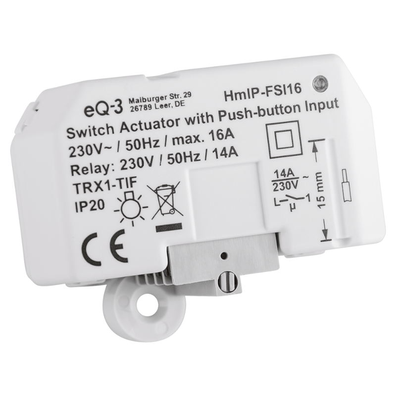 Homematic IP Schaltaktor Unterputz - 16 A | eQ-3 | HmIP-FSI16  ➔ www.klimaworld.com