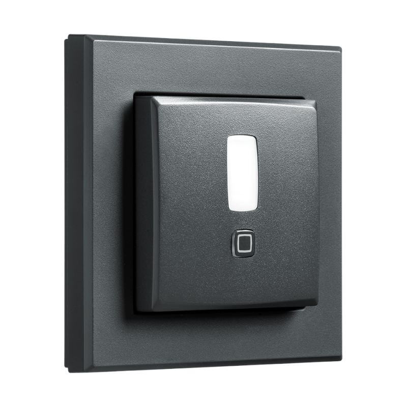 Homematic IP Bewegungsmelder im 55er-Rahmen - anthrazit | seitliche Ansicht | HmIP-SMI55-A | www.klimaworld.com