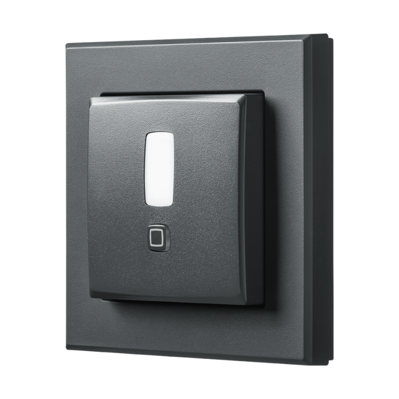 Homematic IP Bewegungsmelder im 55er-Rahmen - anthrazit | seitliche Ansicht | HmIP-SMI55-A | www.klimaworld.com