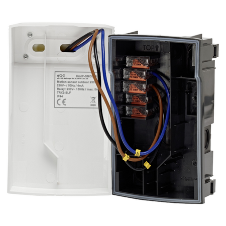 Homematic IP Bewegungsmelder mit Schaltaktor - weiß | Ansicht Wagoklemmen | HmIP-SMO230 | www.klimaworld.com