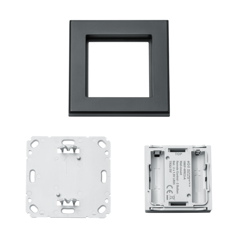 Homematic IP Wandtaster - 2-fach - anthrazit  | Einzelteile | eQ-3 | HmIP-WRC2-A