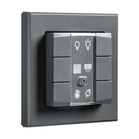 Homematic IP Wandtaster - 6-fach  - anthrazit | seitliche Ansicht | eQ-3 | HmIP-WRC6-A | www.klimaworld.com