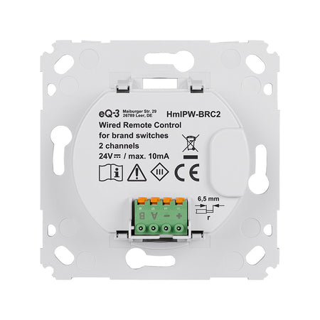 Homematic IP Wired Wandtaster für Markenschalter - 2-fach | HmIPW-BRC2