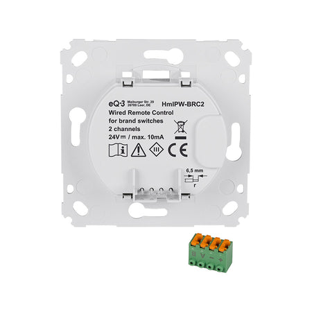 Homematic IP Wired Wandtaster für Markenschalter - 2-fach | HmIPW-BRC2