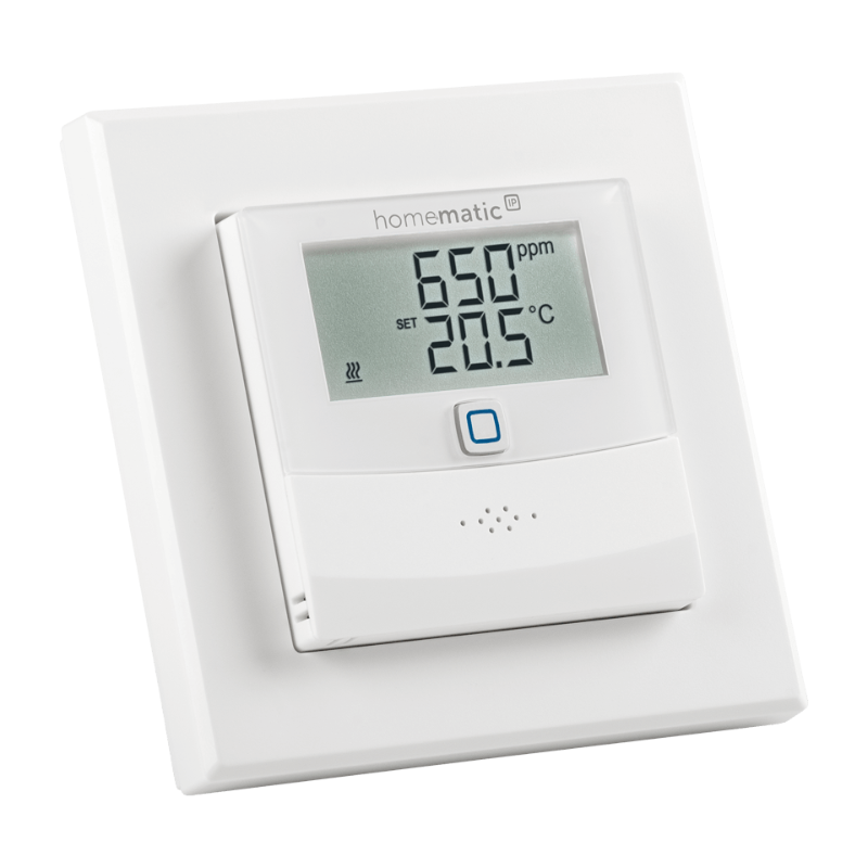 Homematic IP Wired CO2-Sensor mit Display | seitliche Ansicht | eQ-3 | HmIPW-SCTHD | www.klimaworld.com