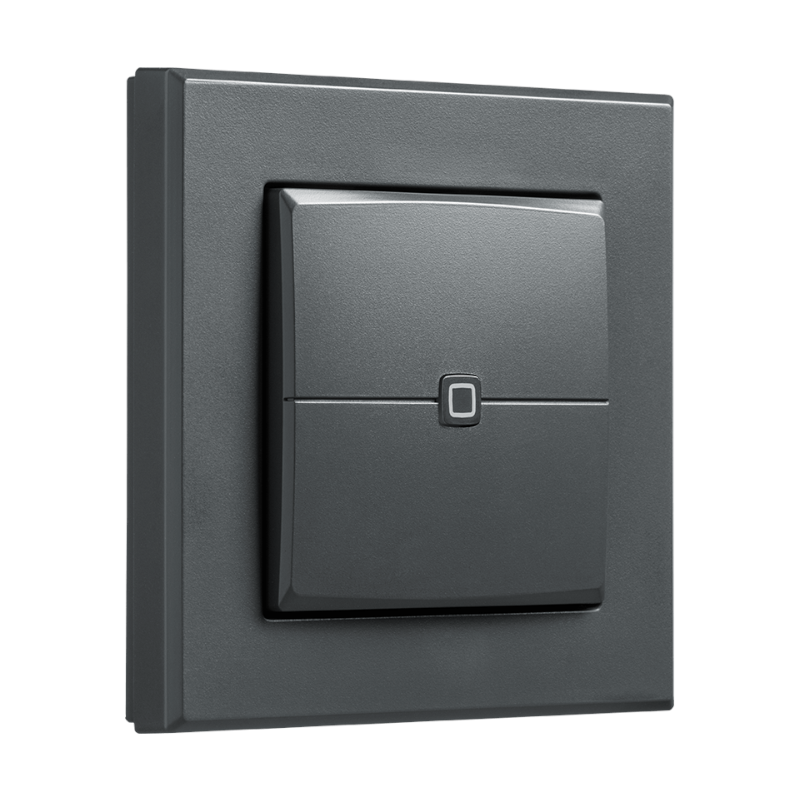 Homematic IP Wired Wandtaster - 2-fach - anthrazit | eQ-3 | Front | HmIPW-WRC2-A | www.klimaworld.com