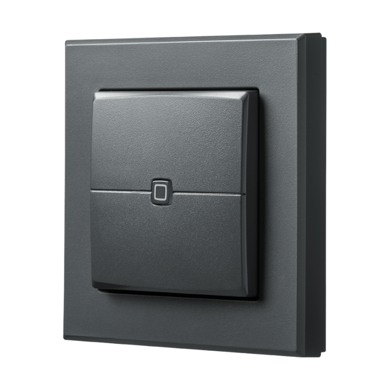 Homematic IP Wired Wandtaster - 2-fach - anthrazit | eQ-3 | Front | HmIPW-WRC2-A | www.klimaworld.com