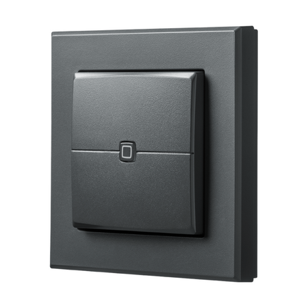 Homematic IP Wired Wandtaster - 2-fach - anthrazit | eQ-3 | Front | HmIPW-WRC2-A | www.klimaworld.com