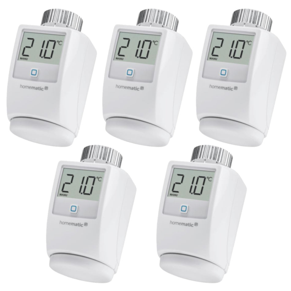Homematic IP Heizkörperthermostat | eQ-3 | HmIP-eTRV-2 | 5er Set | klimaworld.com