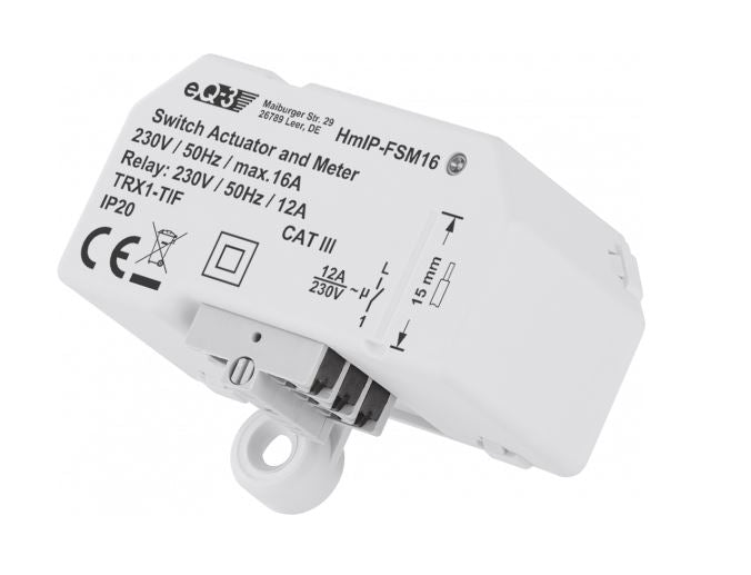 Homematic IP Schalt-Mess-Aktor Unterputz - 16 A | eQ-3 | HmIP-FSM16 ➔ www.klimaworld.com