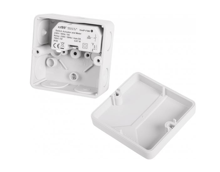 Homematic IP Schalt-Mess-Aktor Unterputz - Einbaubeispiel ohne Unterputzdose
