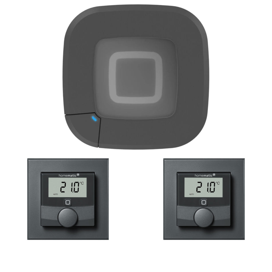 Homematic IP smarte Fußbodenheizung anthrazit | eQ-3 | für 2 Räume | klimaworld.com