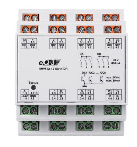 Homematic Wired RS485 I/O-Modul - Hutschiene | eQ-3 | HMW-IO-12-Sw14-DR