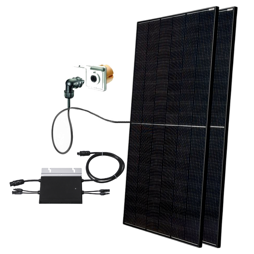 Balkonkraftwerk 800 W Photovoltaikanlage, Flachdachaufständerung | klimaworld.com