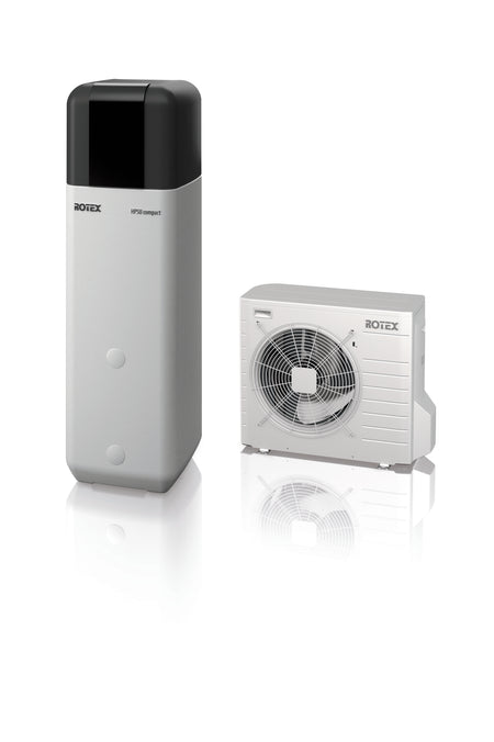 Wärmepumpe Luft/Wasser Rotex HPSU compact 508 H/C Biv - 27C Paket 8 kW Bivalent + 500L Speicherinhalt