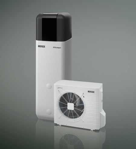 Wärmepumpe Luft/Wasser Rotex HPSU compact 508 H/C Biv - 27C Paket 8 kW Bivalent + 500L Speicherinhalt